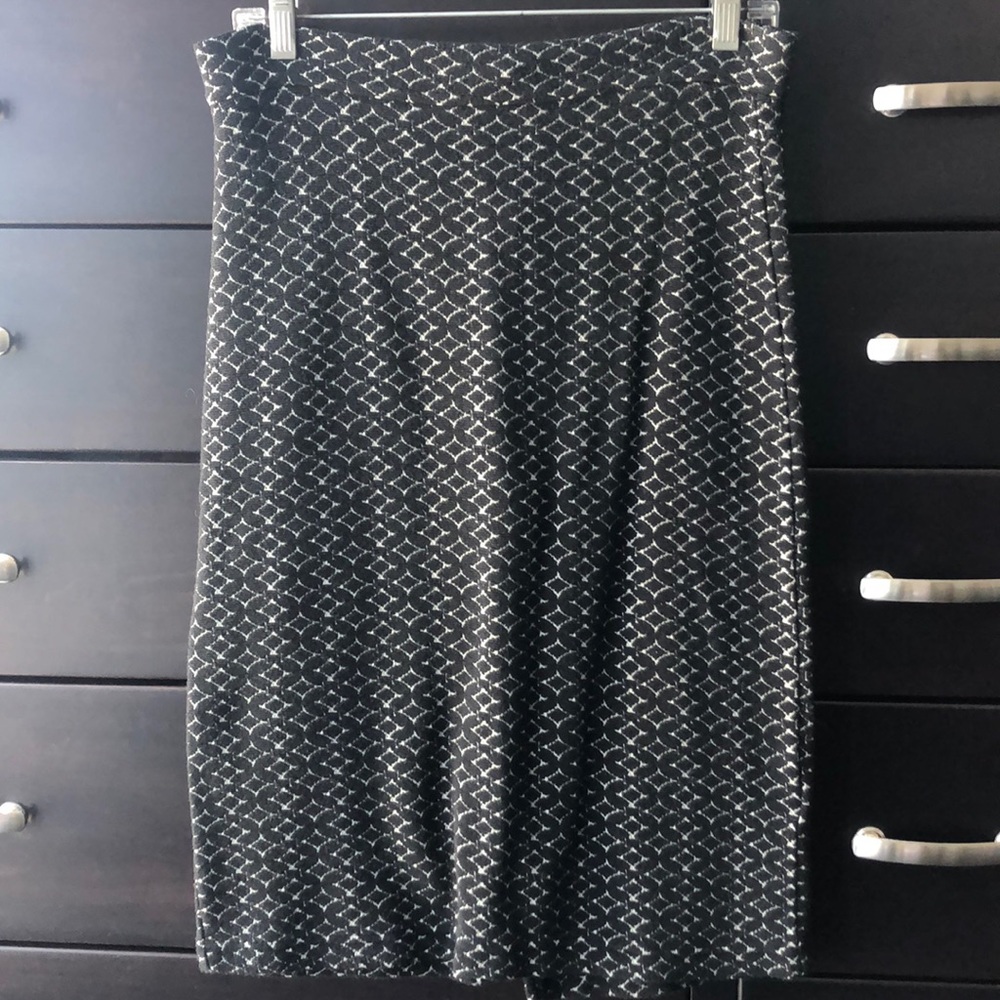 Anthropologie knit black and white pencil skirt